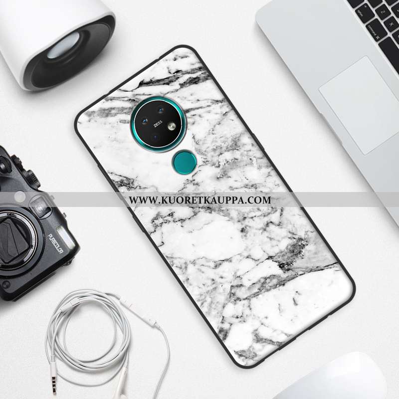 Kuori Nokia 7.2, Kuoret Nokia 7.2, Kotelo Nokia 7.2 Puu Pehmeä Neste Puhelimen Valkoinen