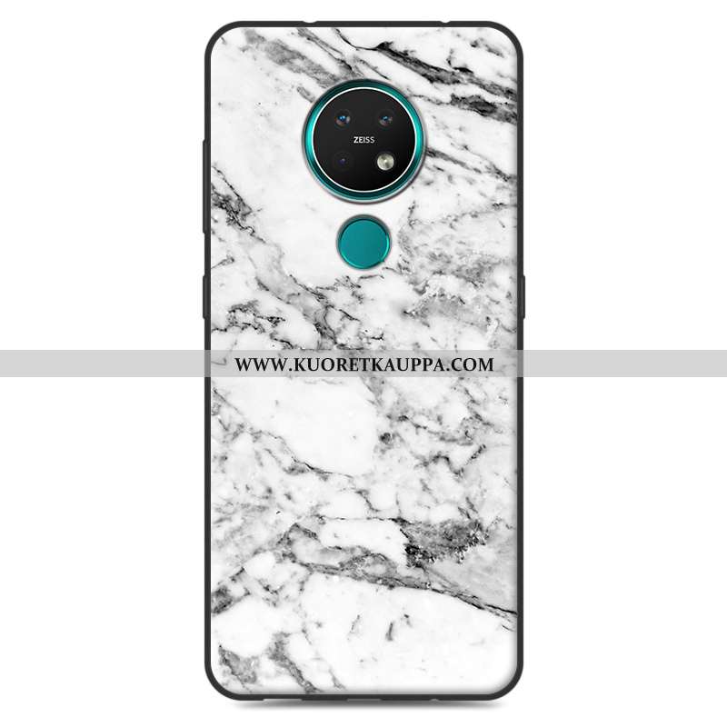 Kuori Nokia 7.2, Kuoret Nokia 7.2, Kotelo Nokia 7.2 Puu Pehmeä Neste Puhelimen Valkoinen