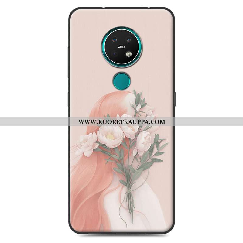 Kuori Nokia 7.2, Kuoret Nokia 7.2, Kotelo Nokia 7.2 Silikoni Jauhe Puhelimen Murtumaton Pinkki