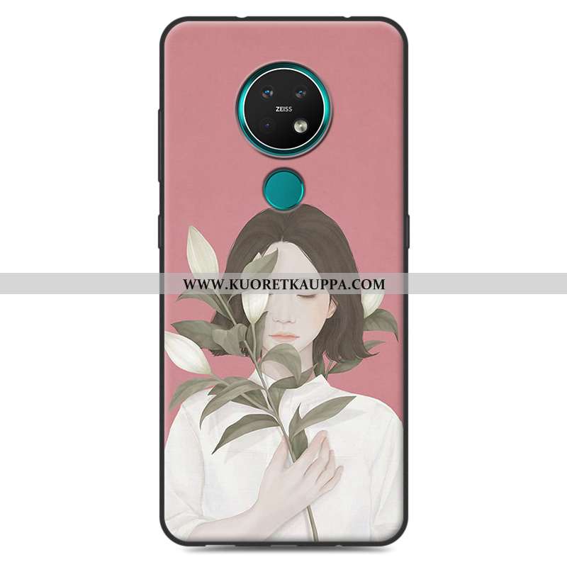 Kuori Nokia 7.2, Kuoret Nokia 7.2, Kotelo Nokia 7.2 Silikoni Jauhe Puhelimen Murtumaton Pinkki