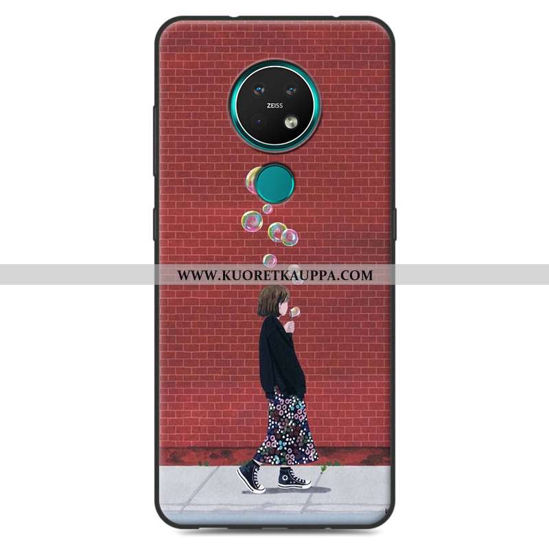 Kuori Nokia 7.2, Kuoret Nokia 7.2, Kotelo Nokia 7.2 Silikoni Jauhe Puhelimen Murtumaton Pinkki