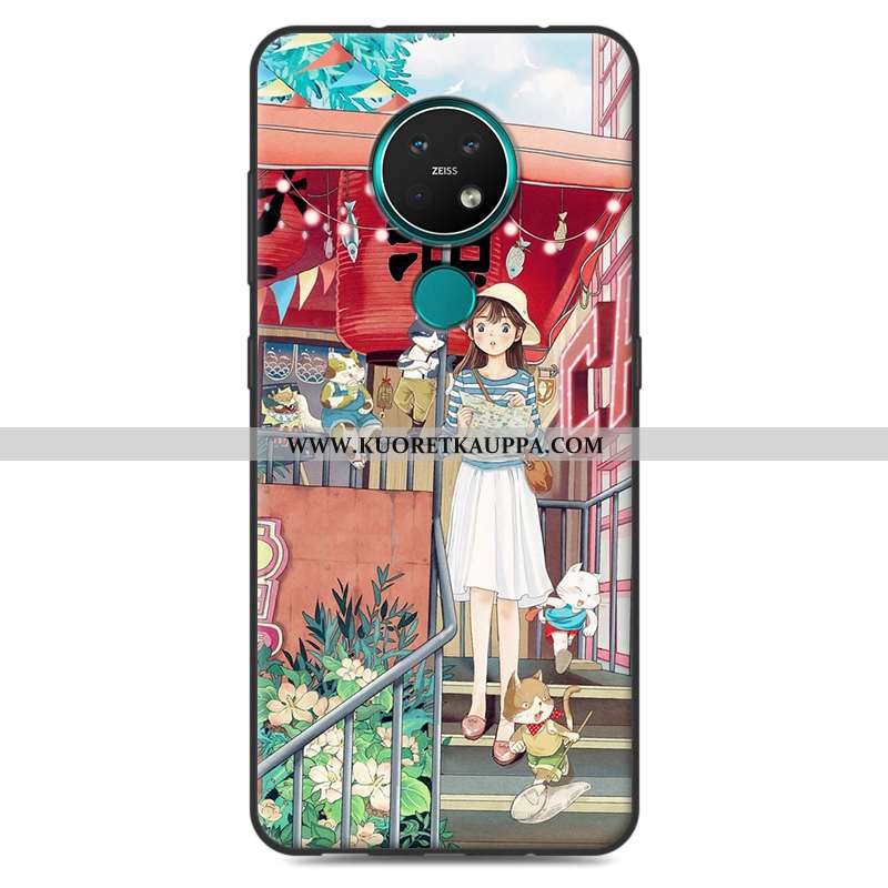 Kuori Nokia 7.2, Kuoret Nokia 7.2, Kotelo Nokia 7.2 Silikoni Jauhe Puhelimen Murtumaton Pinkki