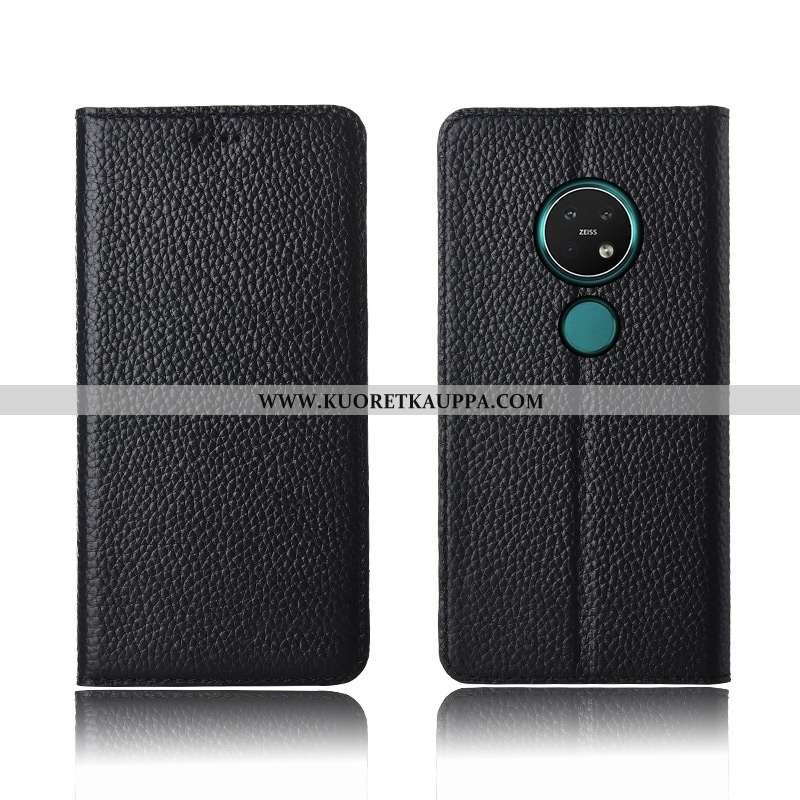 Kuori Nokia 7.2, Kuoret Nokia 7.2, Kotelo Nokia 7.2 Suojaus Nahkakuori Aito Nahka Korkea Keltaiset