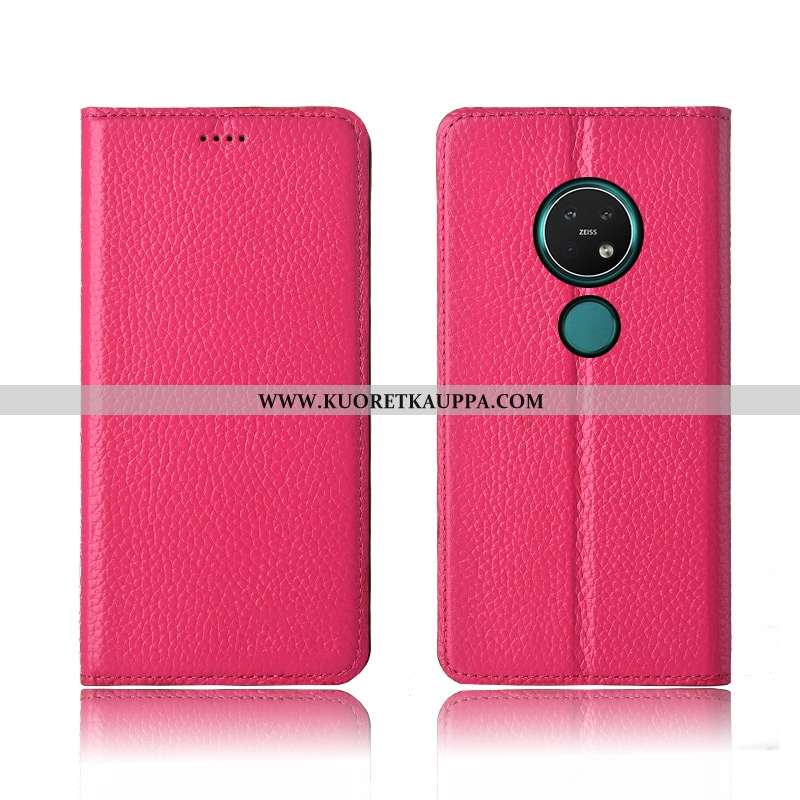 Kuori Nokia 7.2, Kuoret Nokia 7.2, Kotelo Nokia 7.2 Suojaus Nahkakuori Aito Nahka Korkea Keltaiset