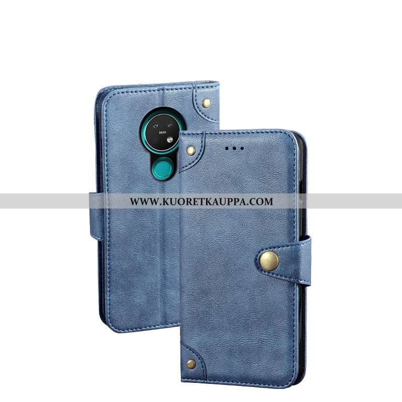 Kuori Nokia 7.2, Kuoret Nokia 7.2, Kotelo Nokia 7.2 Suojaus Nahkakuori Musta Puhelimen Mustat