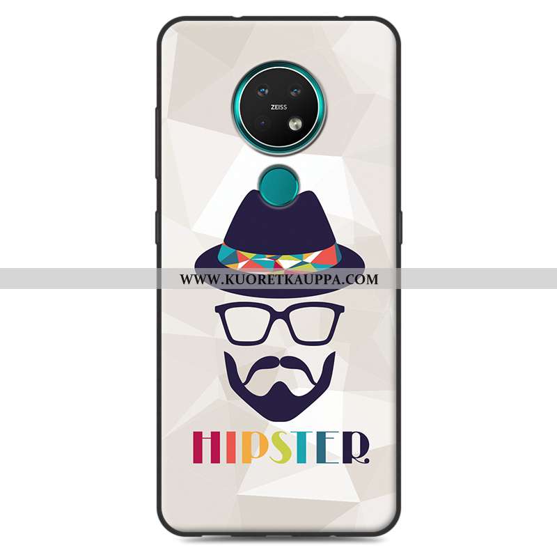 Kuori Nokia 7.2, Kuoret Nokia 7.2, Kotelo Nokia 7.2 Suojaus Pesty Suede Sarjakuva Harmaa