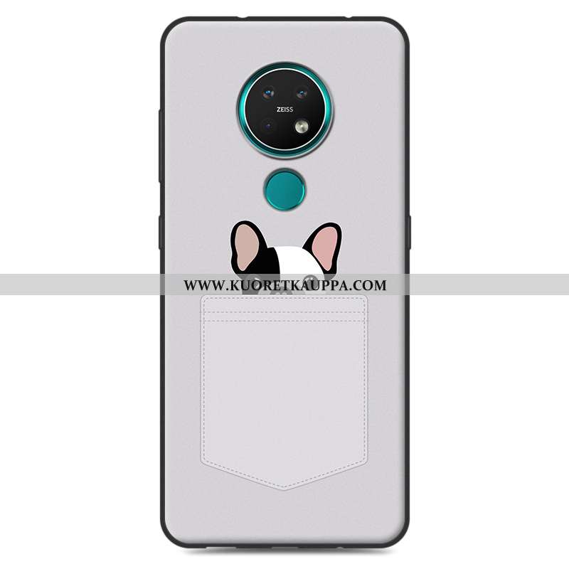 Kuori Nokia 7.2, Kuoret Nokia 7.2, Kotelo Nokia 7.2 Suojaus Pesty Suede Sarjakuva Harmaa