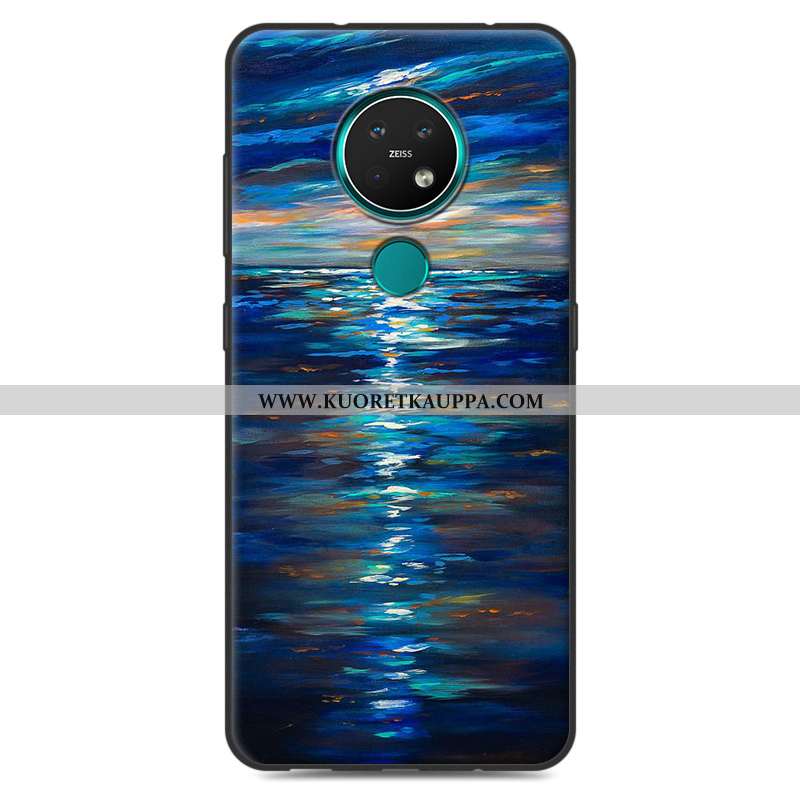 Kuori Nokia 7.2, Kuoret Nokia 7.2, Kotelo Nokia 7.2 Suojaus Pesty Suede Sarjakuva Harmaa