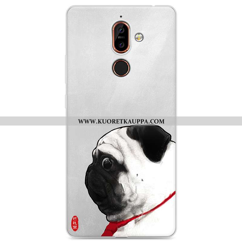 Kuori Nokia 7 Plus, Kuoret Nokia 7 Plus, Kotelo Nokia 7 Plus Luova Silikoni Rakastunut Suojaus Kelta