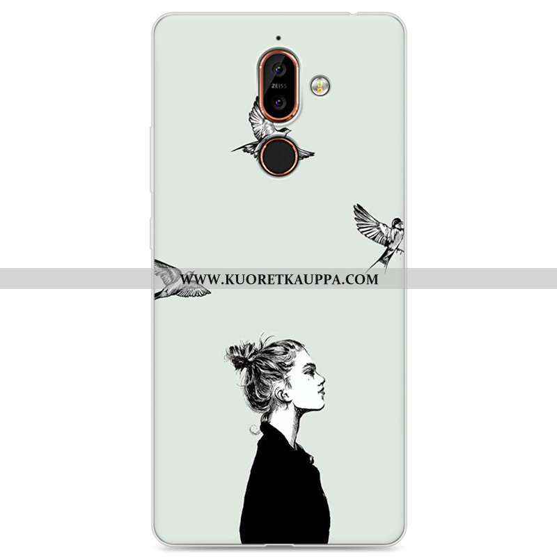 Kuori Nokia 7 Plus, Kuoret Nokia 7 Plus, Kotelo Nokia 7 Plus Luova Silikoni Rakastunut Suojaus Kelta