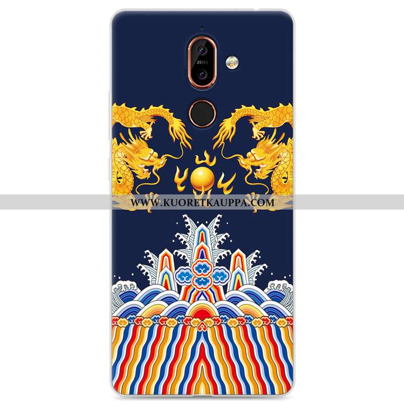 Kuori Nokia 7 Plus, Kuoret Nokia 7 Plus, Kotelo Nokia 7 Plus Luova Silikoni Rakastunut Suojaus Kelta