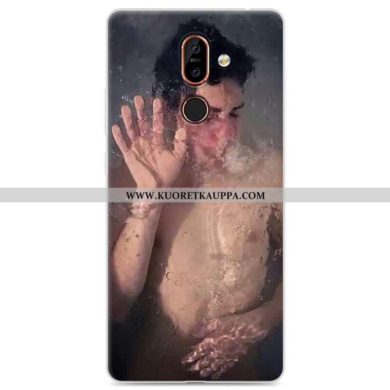 Kuori Nokia 7 Plus, Kuoret Nokia 7 Plus, Kotelo Nokia 7 Plus Luova Silikoni Rakastunut Suojaus Kelta