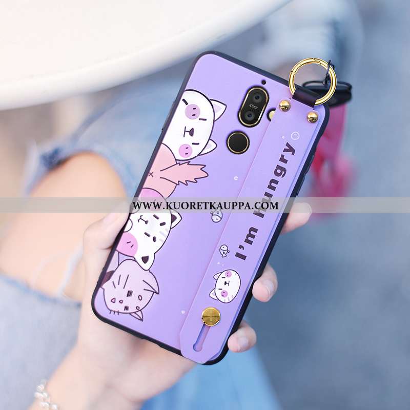 Kuori Nokia 7 Plus, Kuoret Nokia 7 Plus, Kotelo Nokia 7 Plus Pehmeä Neste Silikoni Suojaus Violetti