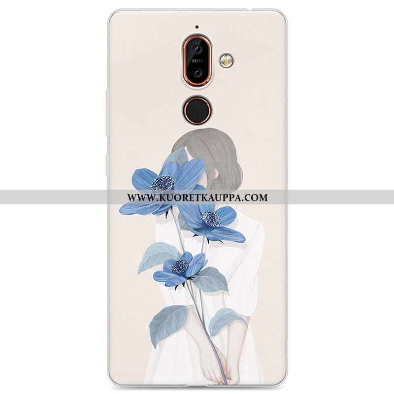 Kuori Nokia 7 Plus, Kuoret Nokia 7 Plus, Kotelo Nokia 7 Plus Pehmeä Neste Suojaus Sininen