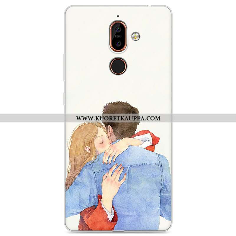 Kuori Nokia 7 Plus, Kuoret Nokia 7 Plus, Kotelo Nokia 7 Plus Pehmeä Neste Suojaus Sininen