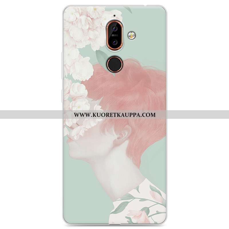 Kuori Nokia 7 Plus, Kuoret Nokia 7 Plus, Kotelo Nokia 7 Plus Pehmeä Neste Suojaus Sininen