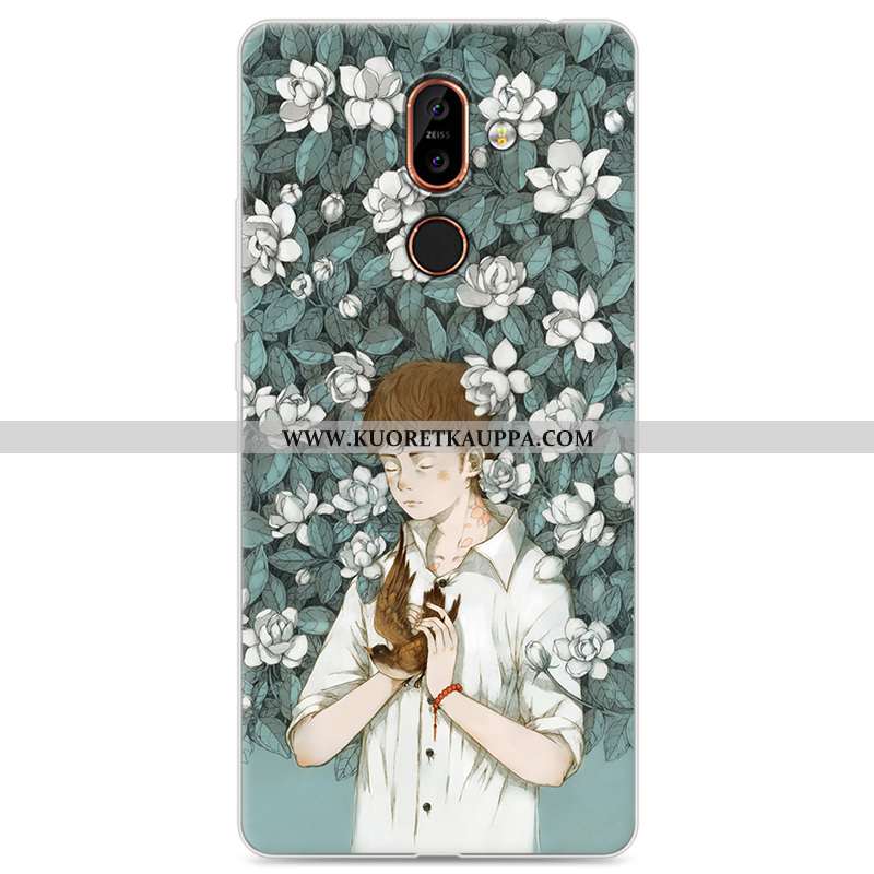 Kuori Nokia 7 Plus, Kuoret Nokia 7 Plus, Kotelo Nokia 7 Plus Pehmeä Neste Suojaus Sininen