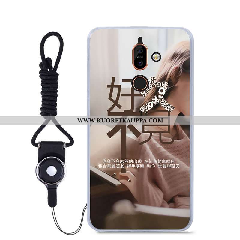 Kuori Nokia 7 Plus, Kuoret Nokia 7 Plus, Kotelo Nokia 7 Plus Pehmeä Neste Suojaus Väriset Sininen