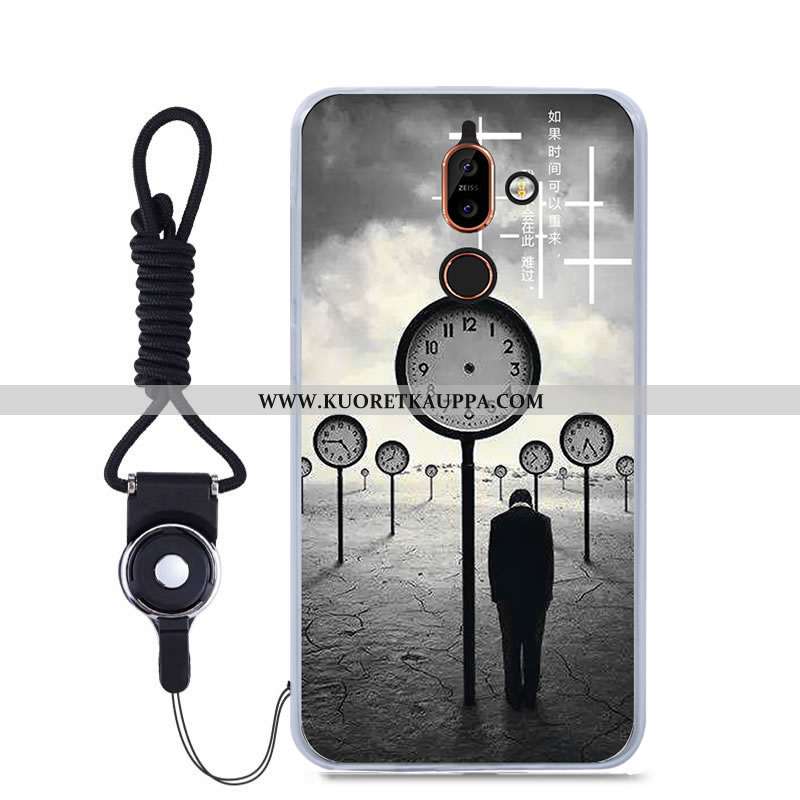 Kuori Nokia 7 Plus, Kuoret Nokia 7 Plus, Kotelo Nokia 7 Plus Pehmeä Neste Suojaus Väriset Sininen