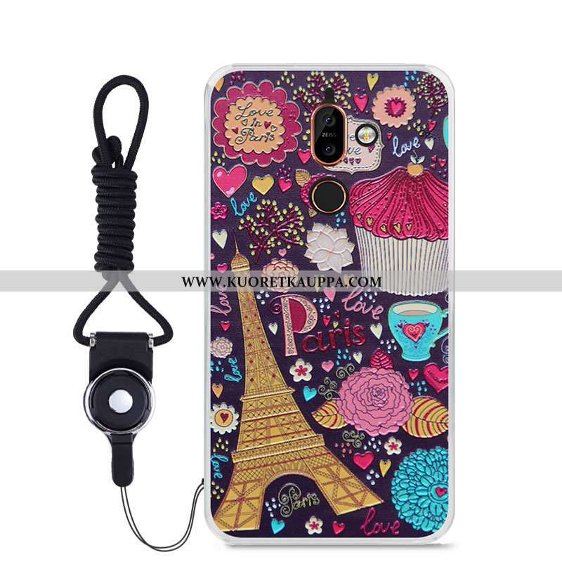 Kuori Nokia 7 Plus, Kuoret Nokia 7 Plus, Kotelo Nokia 7 Plus Pehmeä Neste Suojaus Väriset Sininen