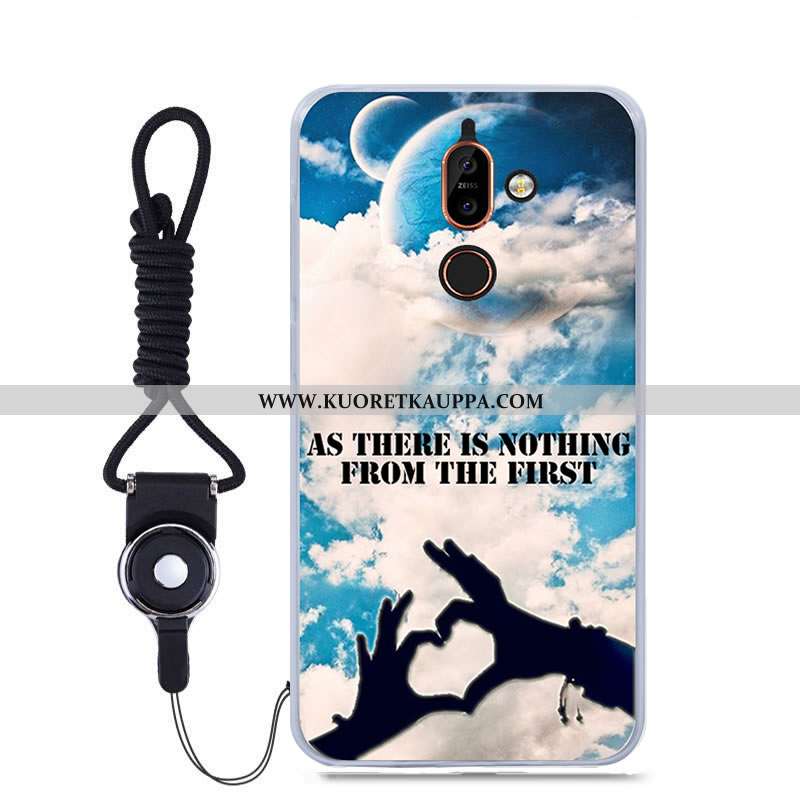 Kuori Nokia 7 Plus, Kuoret Nokia 7 Plus, Kotelo Nokia 7 Plus Pehmeä Neste Suojaus Väriset Sininen