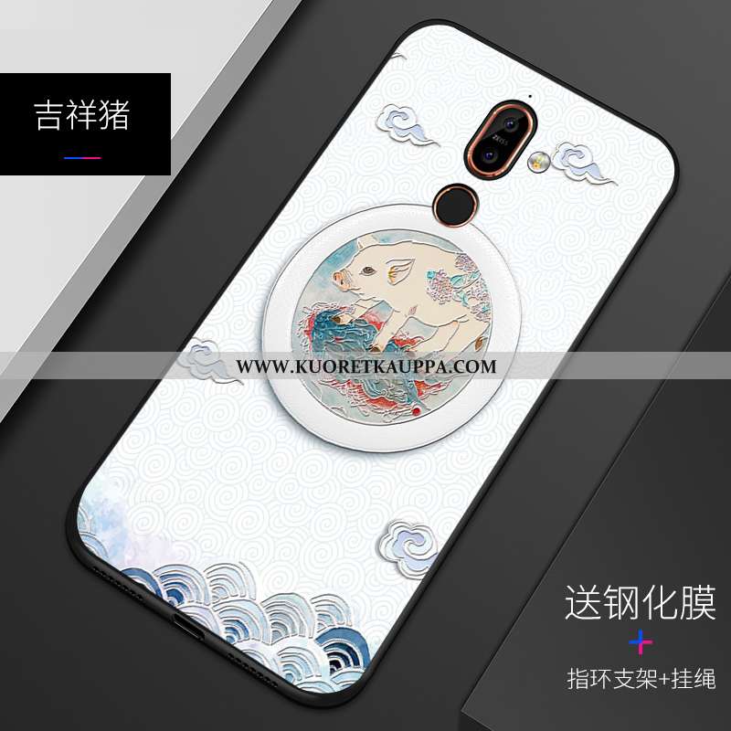 Kuori Nokia 7 Plus, Kuoret Nokia 7 Plus, Kotelo Nokia 7 Plus Persoonallisuus Kohokuviointi Pehmeä Ne