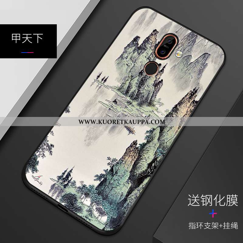 Kuori Nokia 7 Plus, Kuoret Nokia 7 Plus, Kotelo Nokia 7 Plus Persoonallisuus Kohokuviointi Pehmeä Ne