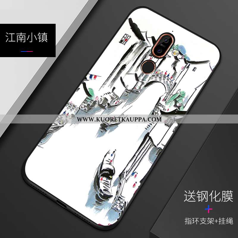 Kuori Nokia 7 Plus, Kuoret Nokia 7 Plus, Kotelo Nokia 7 Plus Persoonallisuus Kohokuviointi Pehmeä Ne