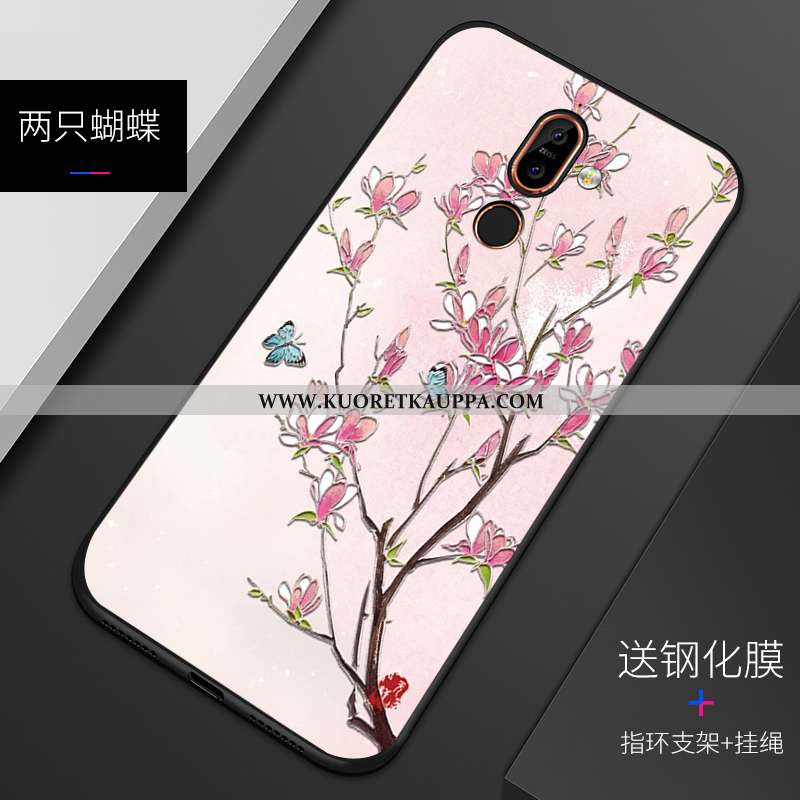 Kuori Nokia 7 Plus, Kuoret Nokia 7 Plus, Kotelo Nokia 7 Plus Persoonallisuus Kohokuviointi Pehmeä Ne