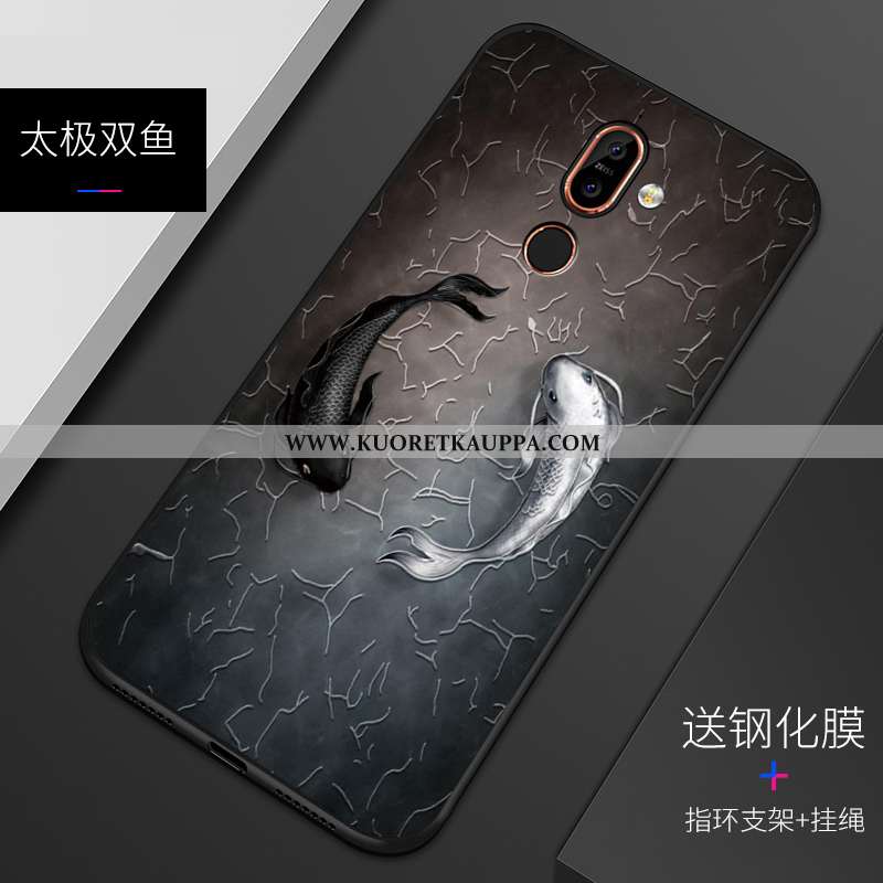 Kuori Nokia 7 Plus, Kuoret Nokia 7 Plus, Kotelo Nokia 7 Plus Persoonallisuus Kohokuviointi Pehmeä Ne