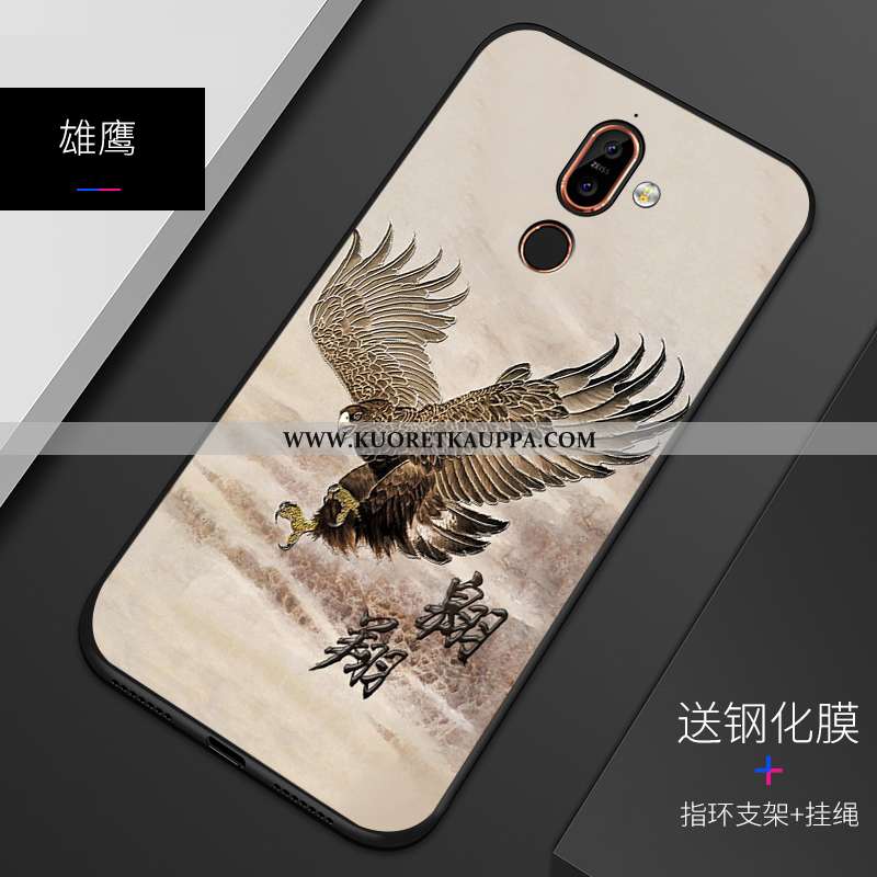 Kuori Nokia 7 Plus, Kuoret Nokia 7 Plus, Kotelo Nokia 7 Plus Persoonallisuus Kohokuviointi Pehmeä Ne