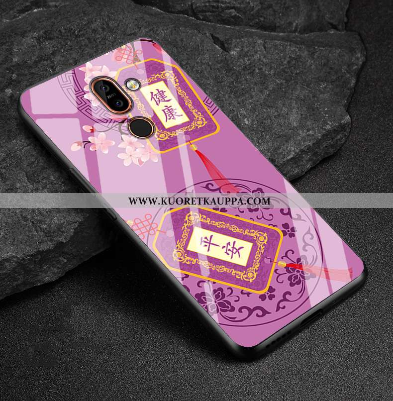 Kuori Nokia 7 Plus, Kuoret Nokia 7 Plus, Kotelo Nokia 7 Plus Pesty Suede Lasi Rikkaus All Inclusive 