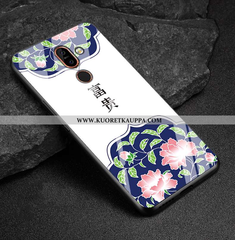 Kuori Nokia 7 Plus, Kuoret Nokia 7 Plus, Kotelo Nokia 7 Plus Pesty Suede Lasi Rikkaus All Inclusive 