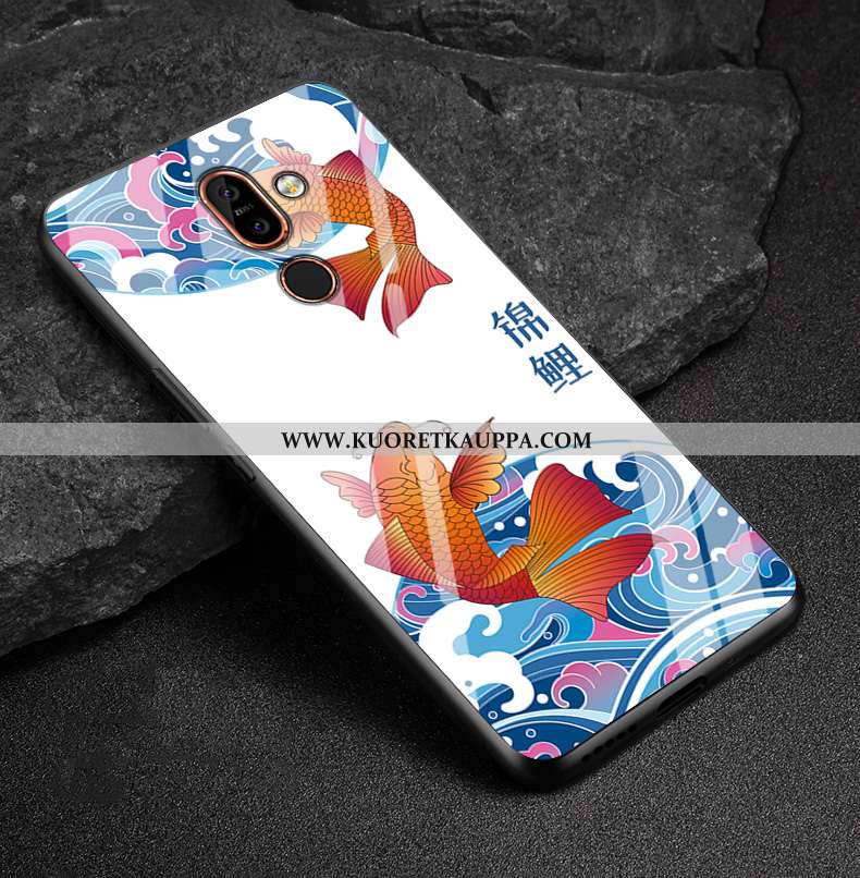 Kuori Nokia 7 Plus, Kuoret Nokia 7 Plus, Kotelo Nokia 7 Plus Pesty Suede Lasi Rikkaus All Inclusive 