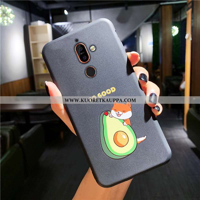 Kuori Nokia 7 Plus, Kuoret Nokia 7 Plus, Kotelo Nokia 7 Plus Pesty Suede Sarjakuva Net Red Murtumato