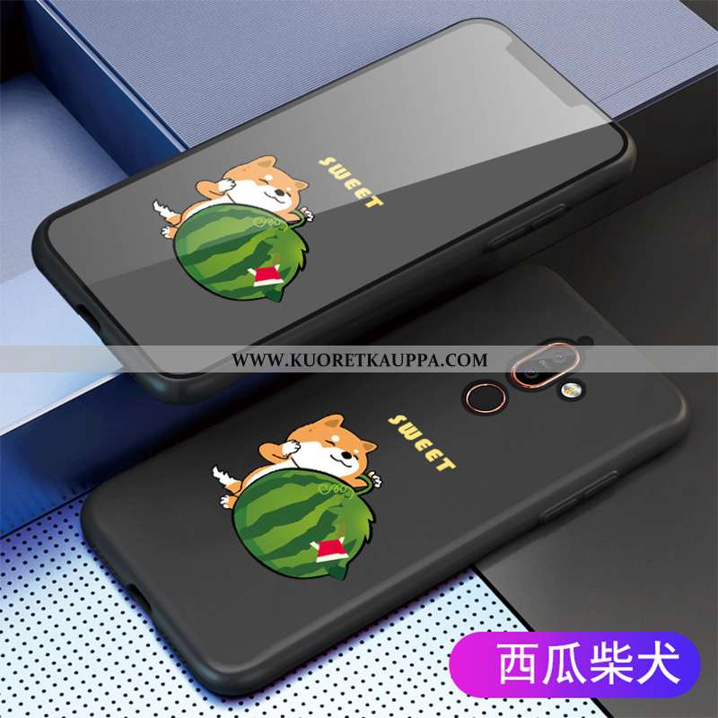 Kuori Nokia 7 Plus, Kuoret Nokia 7 Plus, Kotelo Nokia 7 Plus Pesty Suede Sarjakuva Net Red Murtumato