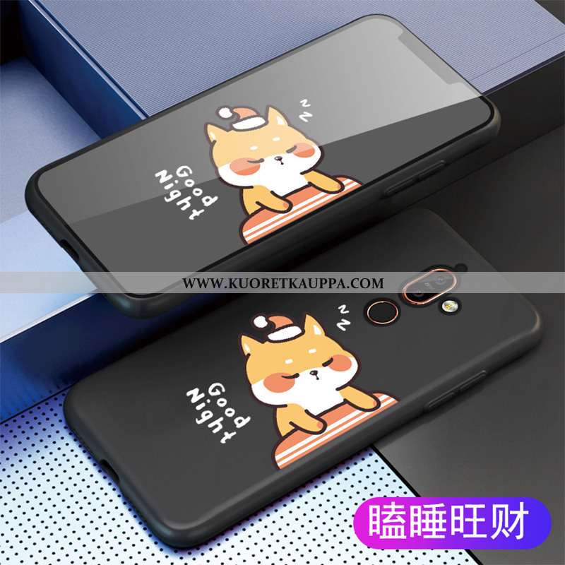 Kuori Nokia 7 Plus, Kuoret Nokia 7 Plus, Kotelo Nokia 7 Plus Pesty Suede Sarjakuva Net Red Murtumato