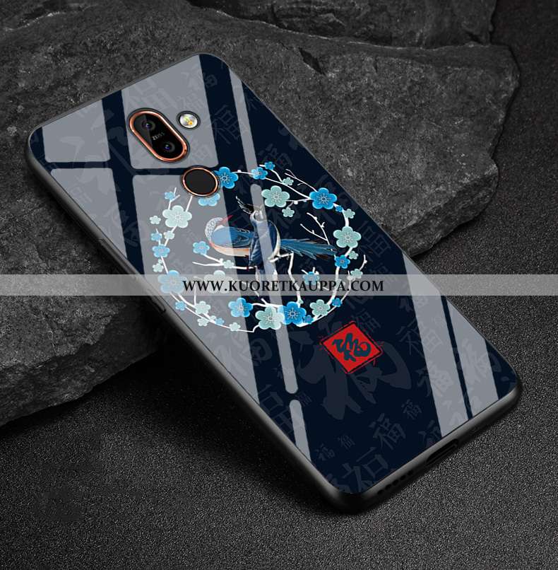 Kuori Nokia 7 Plus, Kuoret Nokia 7 Plus, Kotelo Nokia 7 Plus Sarjakuva Ihana Silikoni Musta Mustat