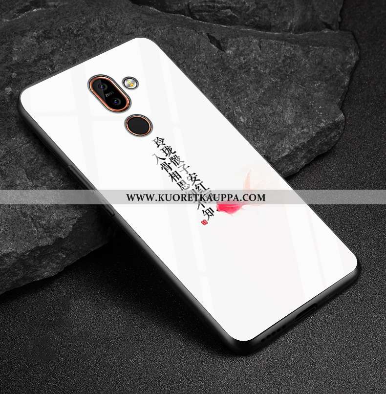 Kuori Nokia 7 Plus, Kuoret Nokia 7 Plus, Kotelo Nokia 7 Plus Sarjakuva Ihana Silikoni Musta Mustat