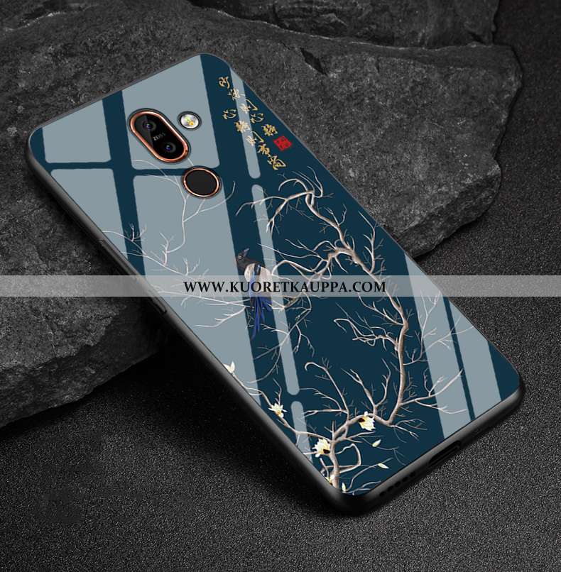 Kuori Nokia 7 Plus, Kuoret Nokia 7 Plus, Kotelo Nokia 7 Plus Sarjakuva Ihana Silikoni Musta Mustat