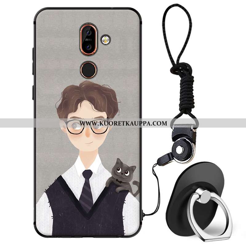 Kuori Nokia 7 Plus, Kuoret Nokia 7 Plus, Kotelo Nokia 7 Plus Sarjakuva Pehmeä Neste Rakastunut Silik