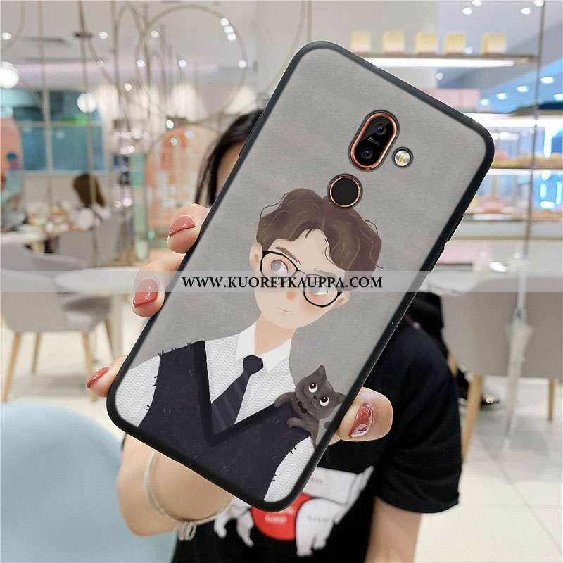 Kuori Nokia 7 Plus, Kuoret Nokia 7 Plus, Kotelo Nokia 7 Plus Sarjakuva Pehmeä Neste Rakastunut Silik