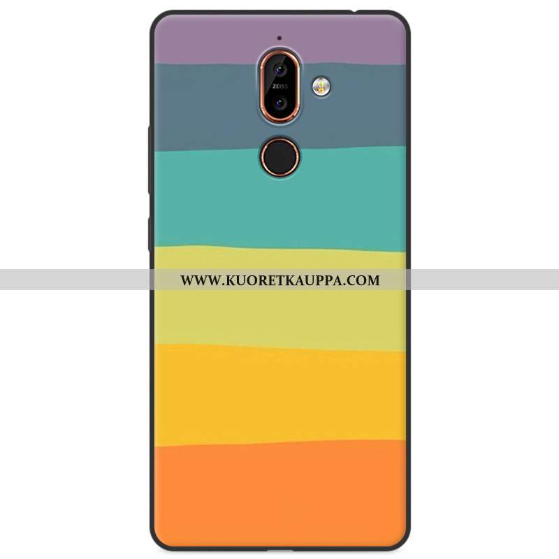 Kuori Nokia 7 Plus, Kuoret Nokia 7 Plus, Kotelo Nokia 7 Plus Silikoni Suojaus All Inclusive Moniväri