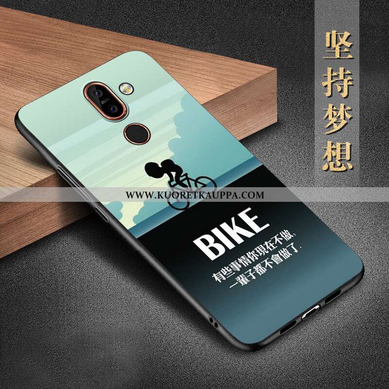 Kuori Nokia 7 Plus, Kuoret Nokia 7 Plus, Kotelo Nokia 7 Plus Silikoni Suojaus Musta All Inclusive Mu