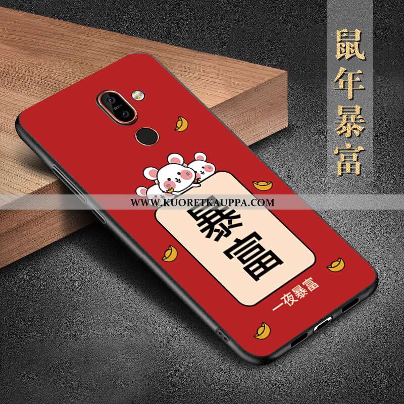 Kuori Nokia 7 Plus, Kuoret Nokia 7 Plus, Kotelo Nokia 7 Plus Silikoni Suojaus Musta All Inclusive Mu