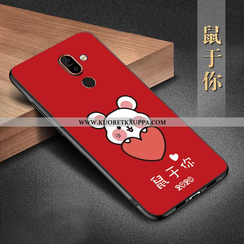 Kuori Nokia 7 Plus, Kuoret Nokia 7 Plus, Kotelo Nokia 7 Plus Silikoni Suojaus Musta All Inclusive Mu