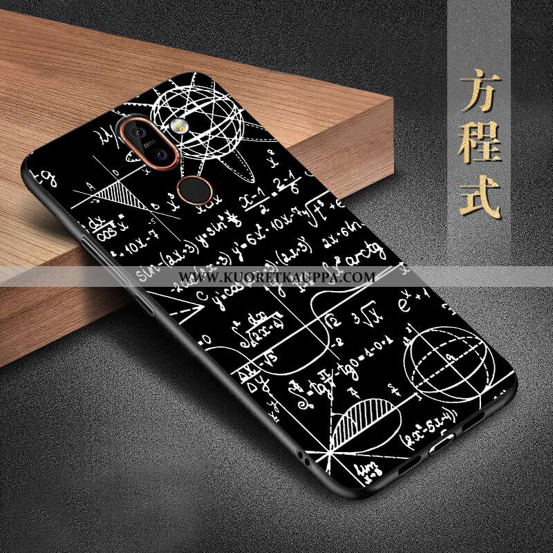 Kuori Nokia 7 Plus, Kuoret Nokia 7 Plus, Kotelo Nokia 7 Plus Silikoni Suojaus Musta All Inclusive Mu