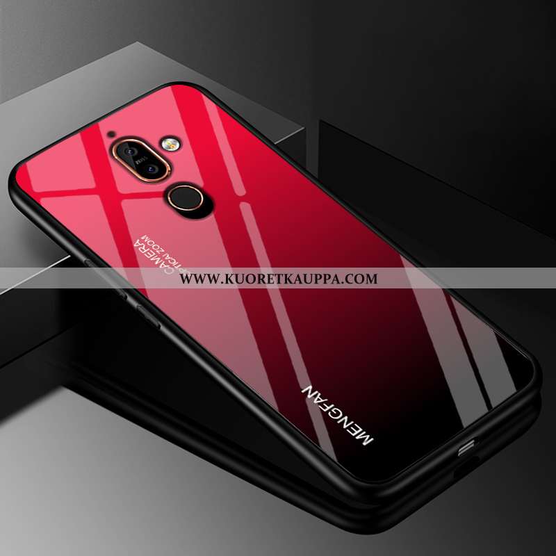 Kuori Nokia 7 Plus, Kuoret Nokia 7 Plus, Kotelo Nokia 7 Plus Suojaus Lasi Monivärinen Silikoni Väri