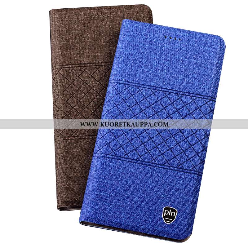 Kuori Nokia 7 Plus, Kuoret Nokia 7 Plus, Kotelo Nokia 7 Plus Suojaus Pellava Sininen Puhelimen