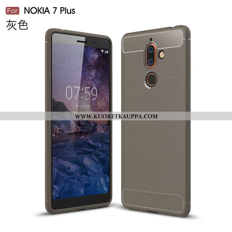 Kuori Nokia 7 Plus, Kuoret Nokia 7 Plus, Kotelo Nokia 7 Plus Suojaus Tila Pehmeä Neste Punainen Puhe